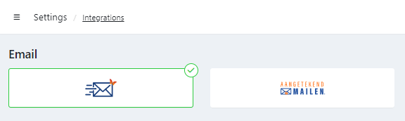 Email Integration Settings