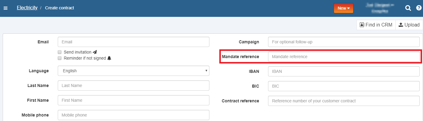 Enter manual reference